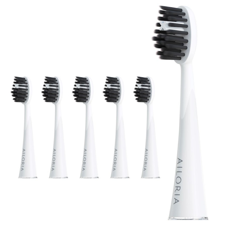 Ailoria Shine Bright Replacement Charcoal Ersatzbürstenköpfe Weiß 6er Set