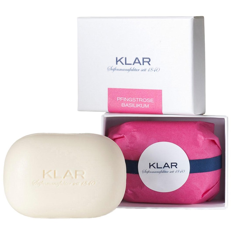 Klar Seifen Seife Pfingstrose & Basilikum Handseife 135 g