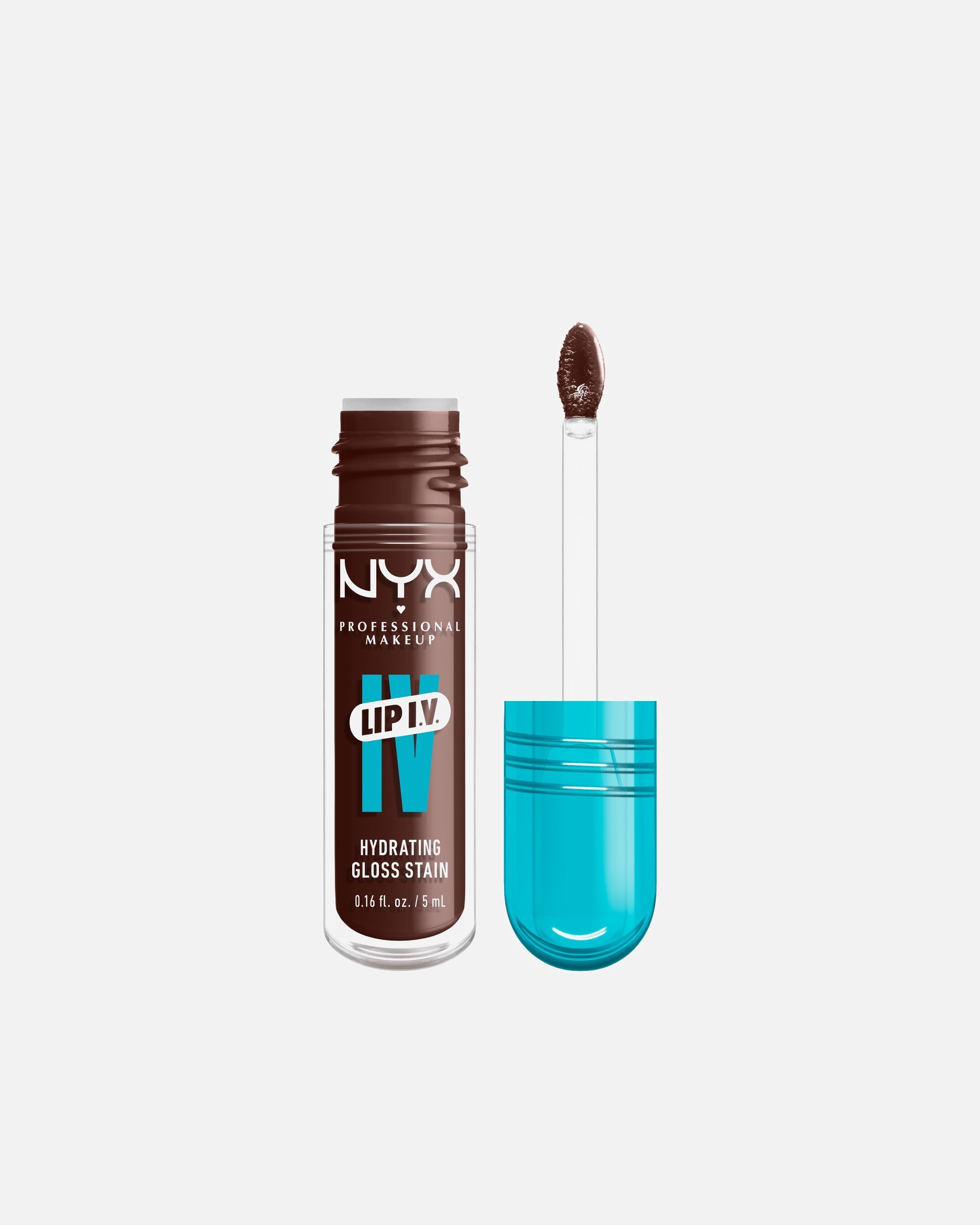 Lipgloss für Unisex NYX Professional Makeup Default Brand Line Lip IV Gloss Serum feuchtigkeitsspendend 06 - ESPRESSO SOAK
