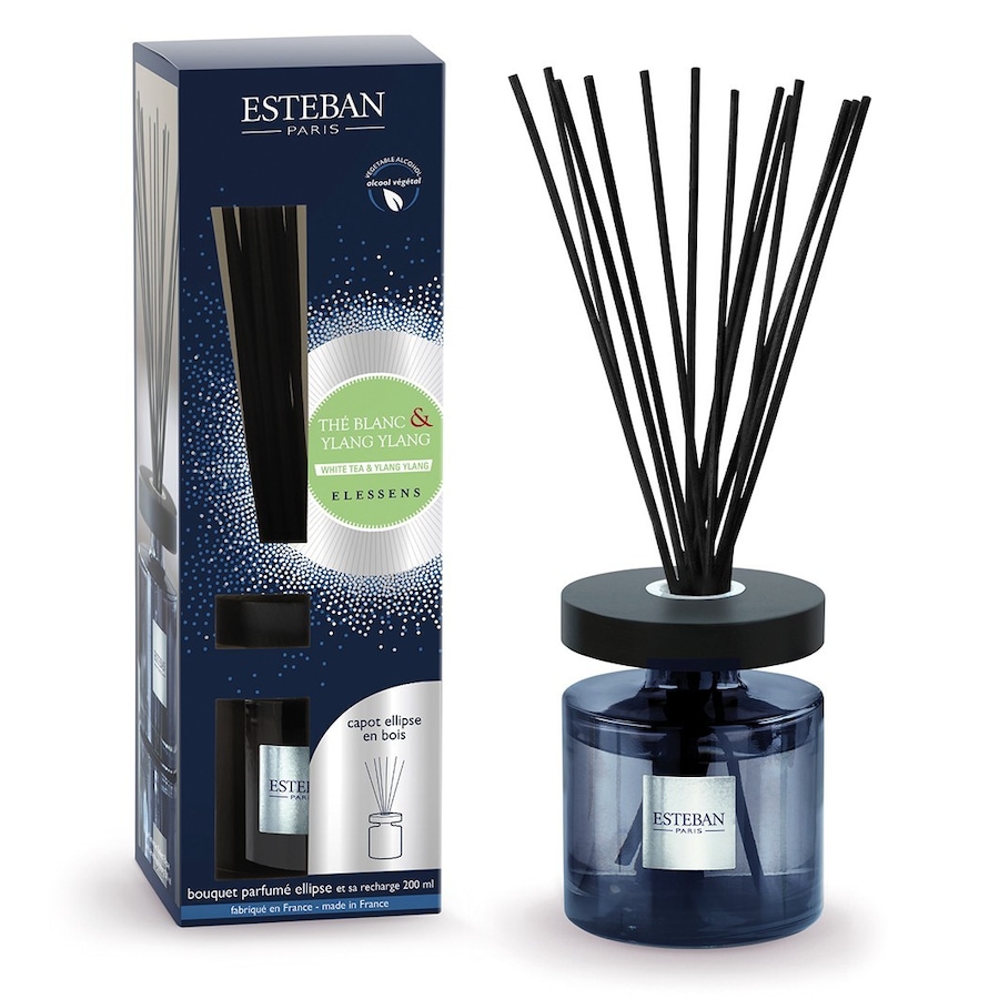 Esteban Nachfüllbares parfümiertes Bukett Ellipse WEIßER TEE & YLANG-YLANG Raumduft 200 ml
