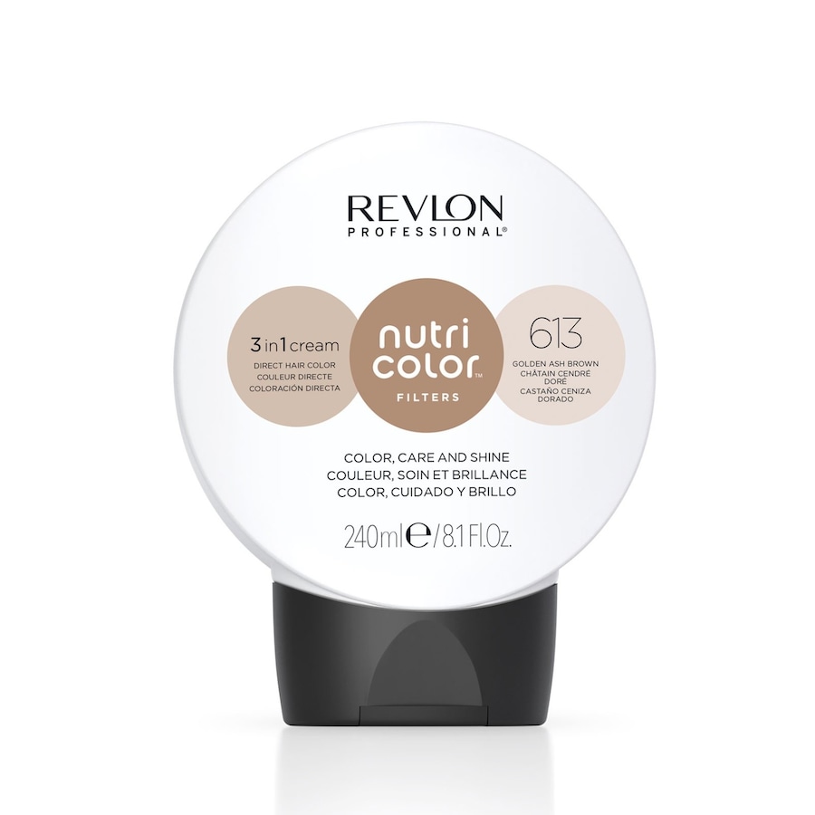Revlon Professional Nutri Color 3 in 1 Cream Nr. 500 Haarfarbe 613 - DUNKELBLOND ASCH IRISÉ 240 ml Braun