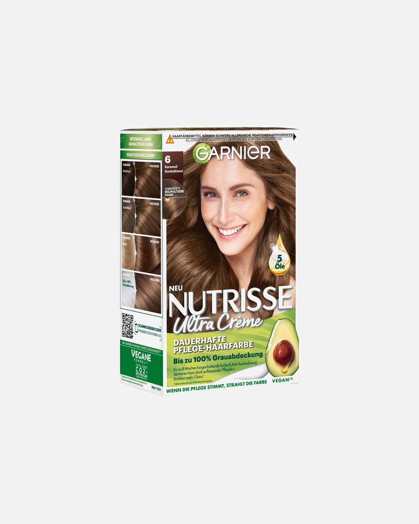 Haarfarbe für Weiblich Garnier Nutrisse Ultra Crème Nr. 6 Karamell Dunkelblond