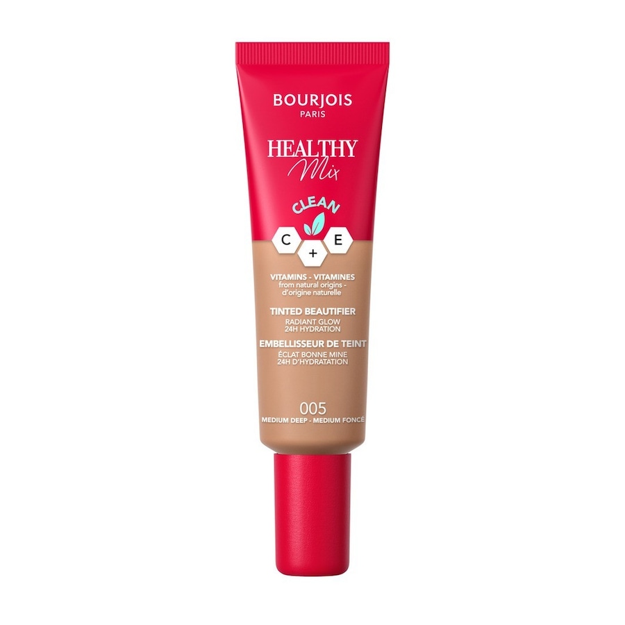 Bourjois Healthy Mix Clean Tinted Beautifier upiększający krem tonujący, nawilżający tint do twarzy, nr 003 Light Medium, 30 ml Foundation Hellbraun