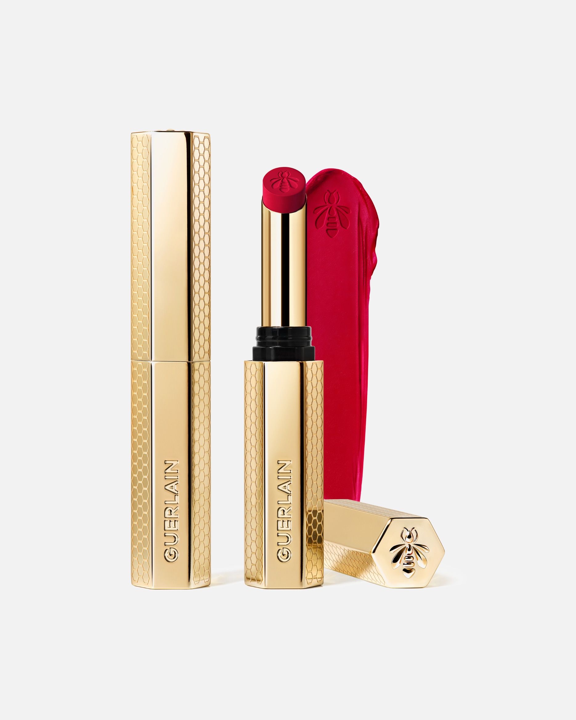 Blush für Weiblich Guerlain KissKiss Der kussfeste Lippenstift mit Honig 559 RED BOUQUET