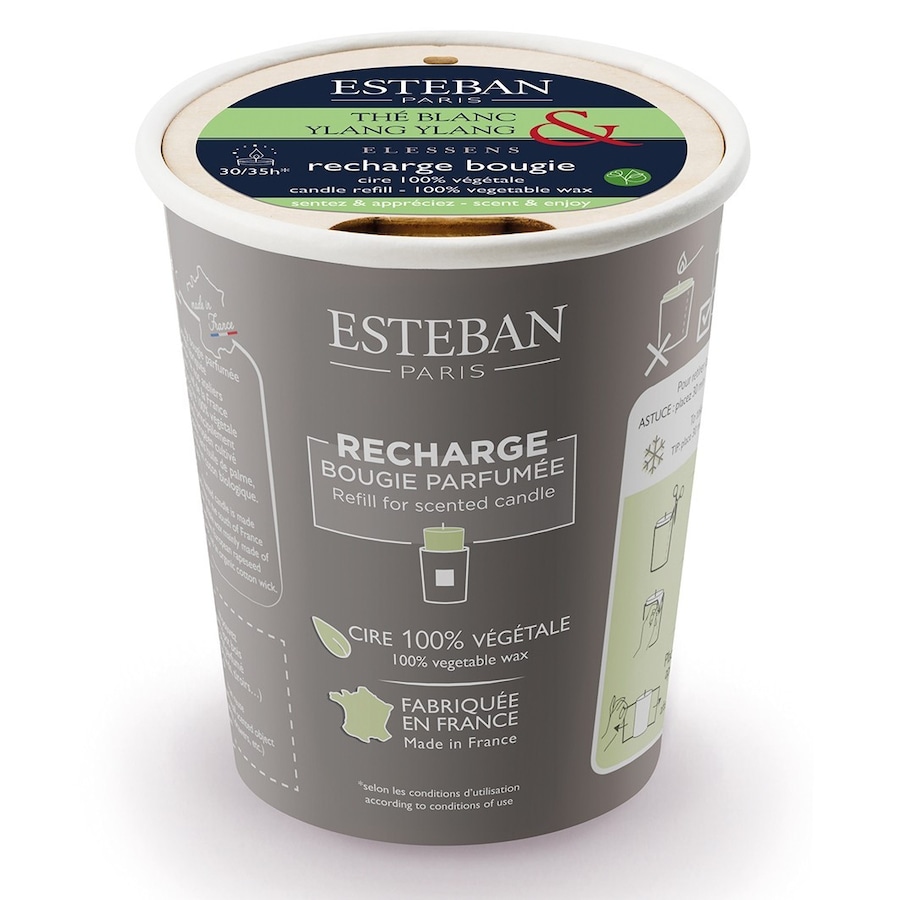 Esteban für dekorative Duftkerze WEIßER TEE & YLANG-YLANG Kerze 180 g