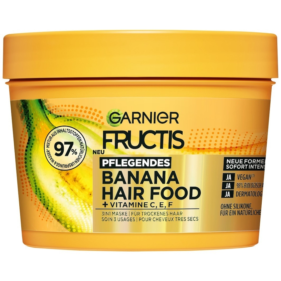 Garnier Fructis Banana Hair Food 3in1 Maske für trockenes Haar Haarkur 400 ml