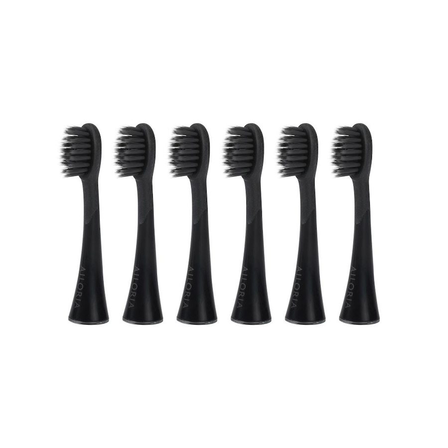 Ailoria Shine Bright Replacement Charcoal Ersatzbürstenköpfe Schwarz 12er Set Elektrische Zahnbürste