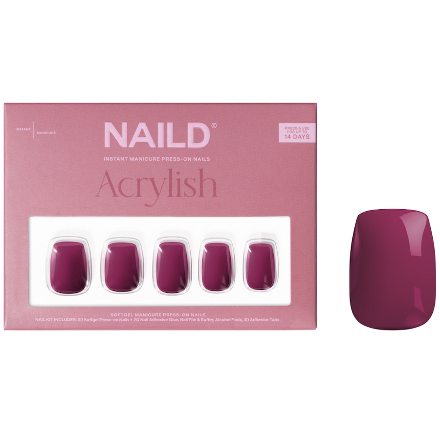 NAILD Wildberry short square Softgel Kunstnägel Rosegold