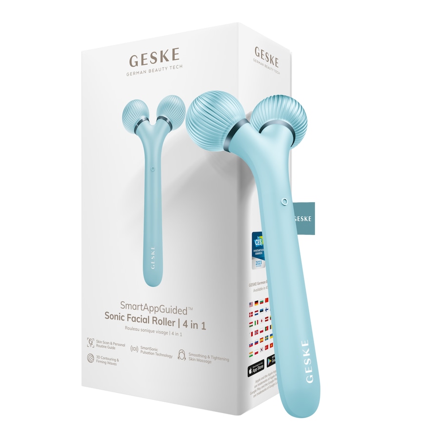 GESKE SmartAppGuided Sonic Facial Roller | 4 in 1 Elektrisches Gesichtsmassagegerät