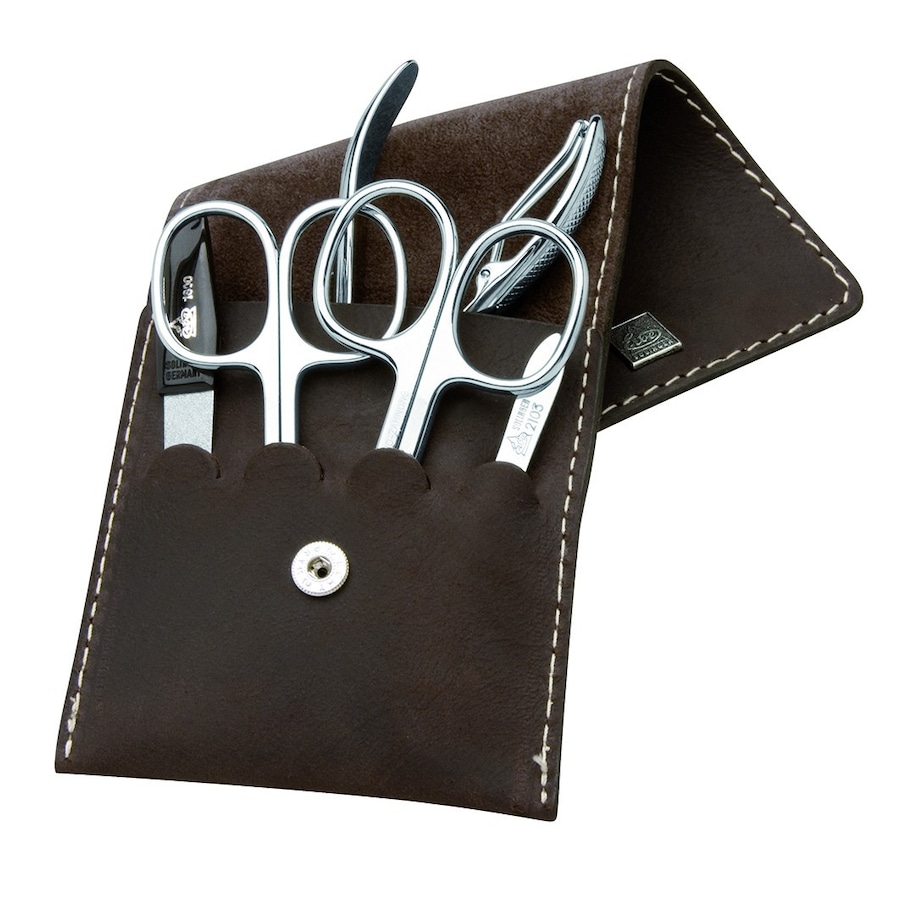 ERBE Maniküre Set Taschen-Etui Serie "Mountain Bear", braun, 5-tlg.