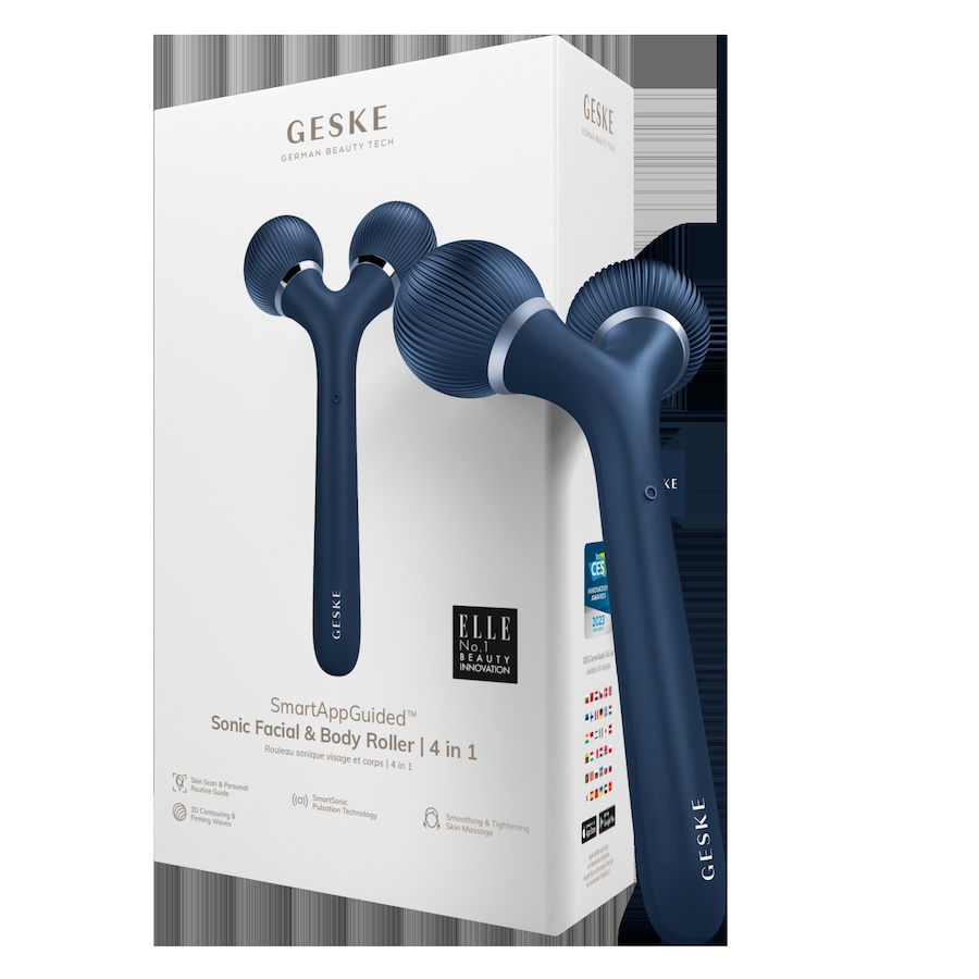 Geske SmartAppGuided Sonic Facial & Body Roller | 4 in 1 Elektrisches Gesichtsmassagegerät Midnight