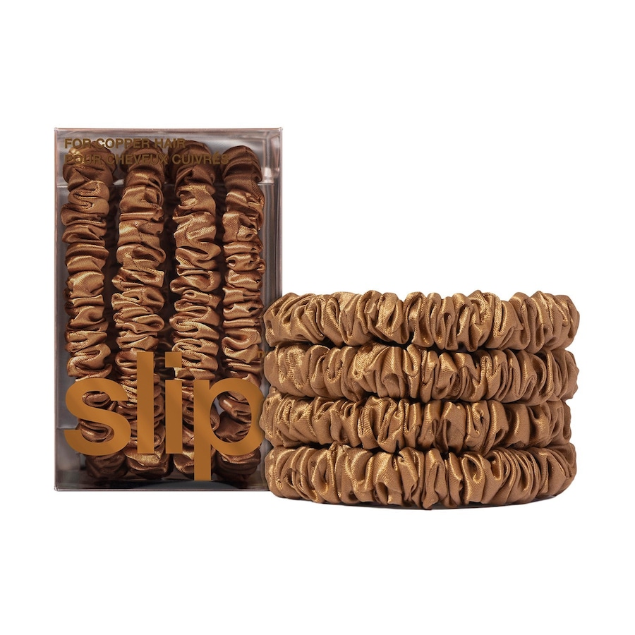 Slip Schmal scrunchies back to basics, reine seide - schwarz Haargummi Copper Braun