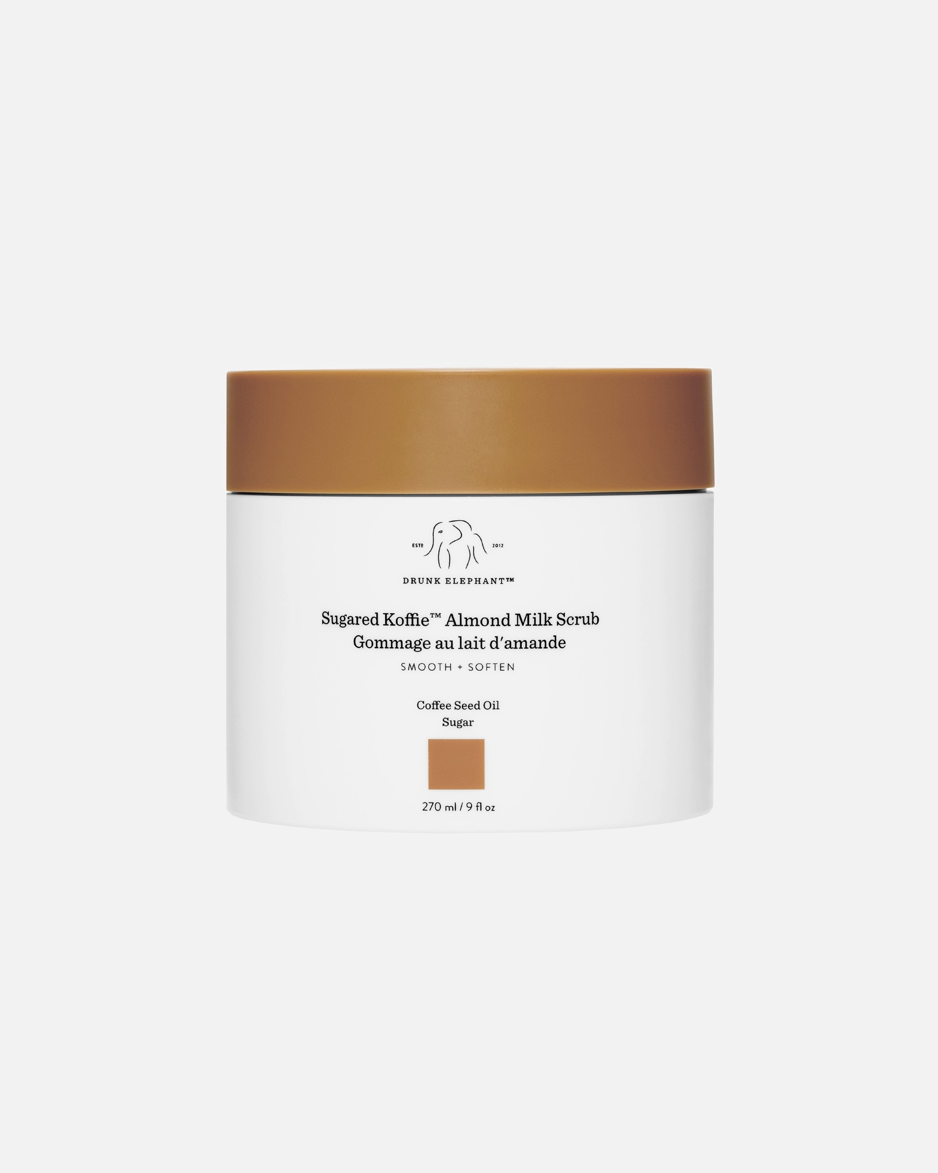 Körperpeeling für Unisex Drunk Elephant Sugared Koffie Almond Milk Scrub 270 ml