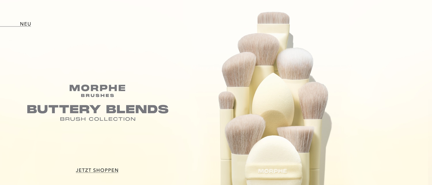 Entdecke die neue Morphe Pinselkollektion Buttery Blends mit einer Auswahl an Pinseln und Schwämmchen in sanften Gelbtönen, um deine Make-up-Routine zu perfektionieren. Jetzt shoppen!