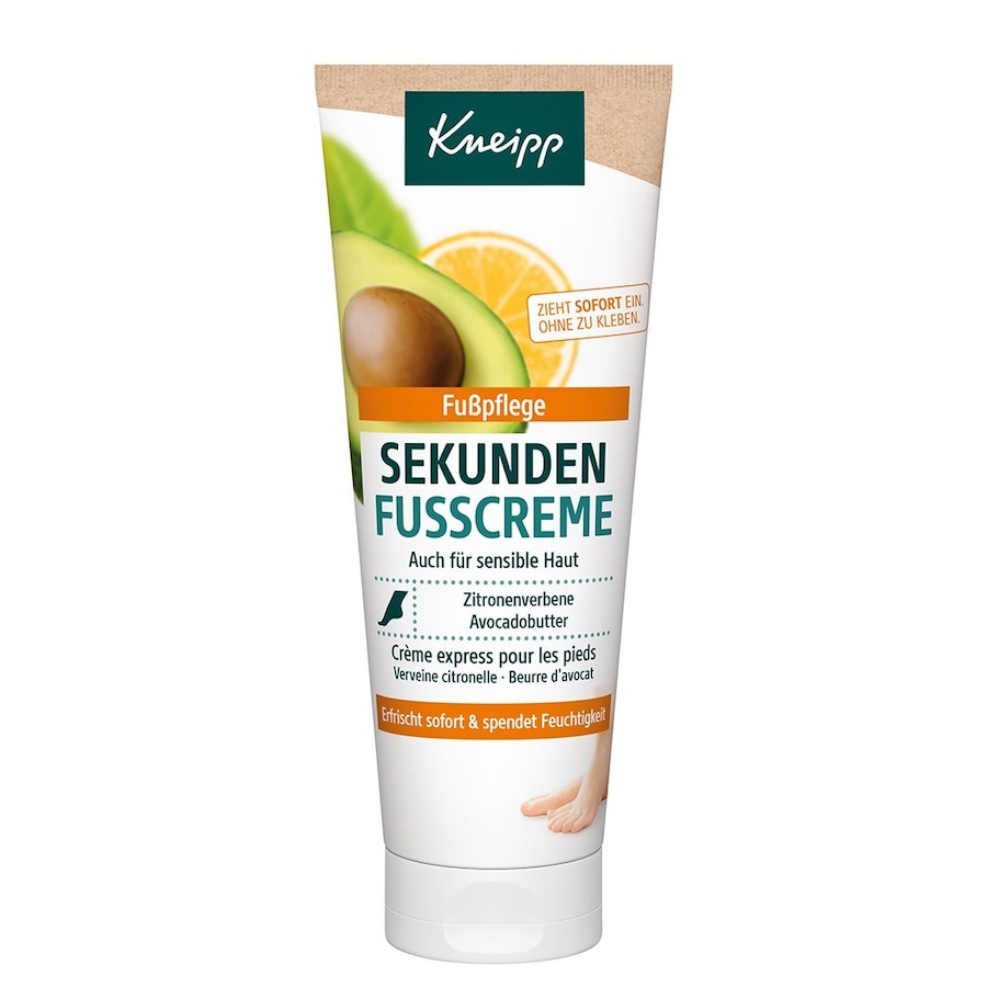 Kneipp Sekunden- - Zitronenverbene & Avocadobutter Fußcreme 75 ml Damen