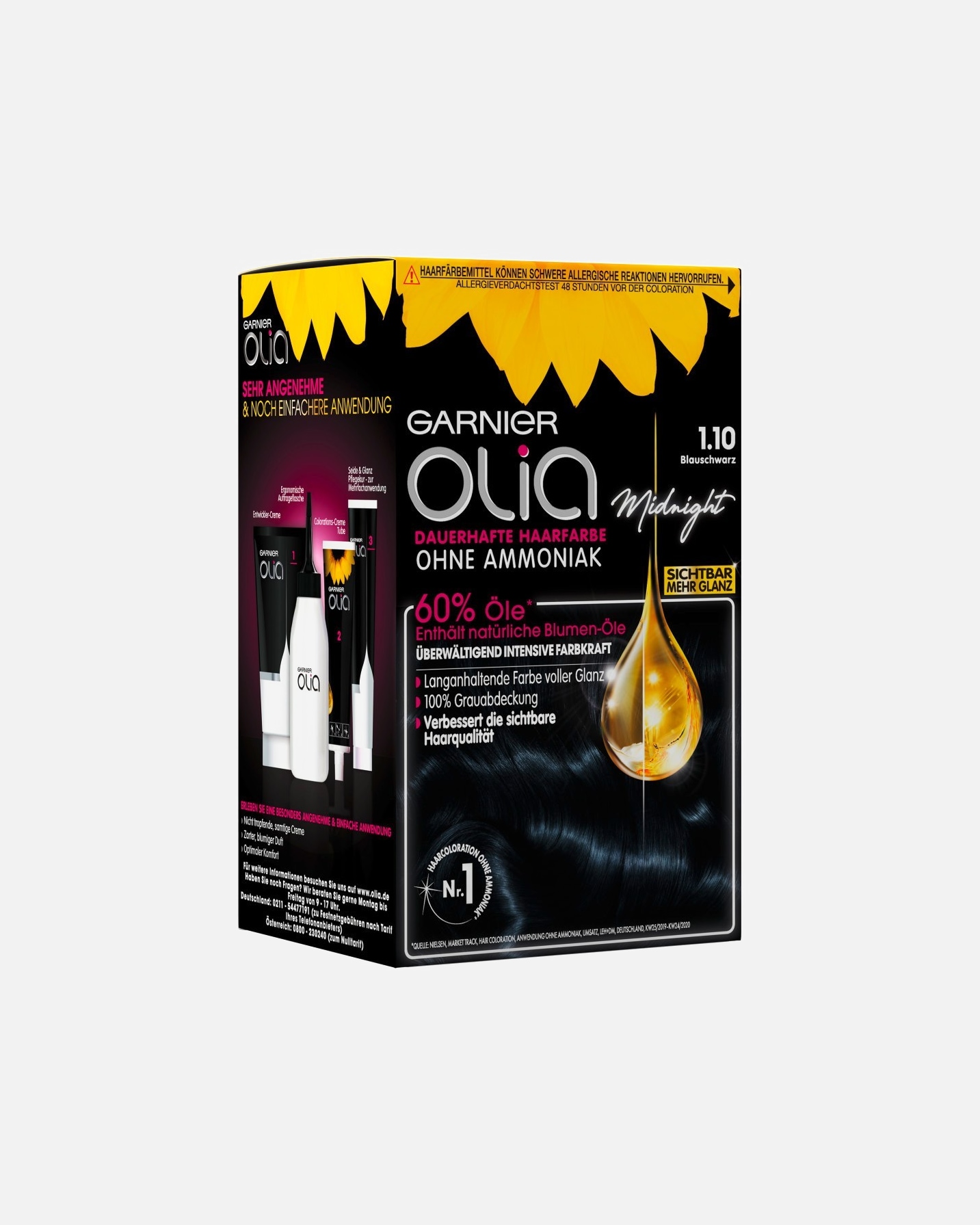 Haarfarbe für Unisex Garnier Olia Intensivcoloration 1 1 - BLAU SCHWARZ