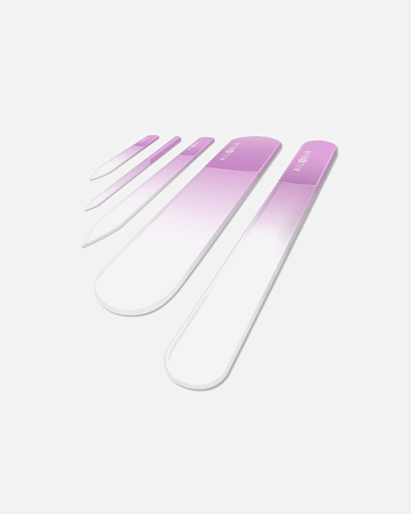 Nagelpflegeset für Unisex Ailoria CONTOUR LUXE Glas-Nagelfeilenset lila