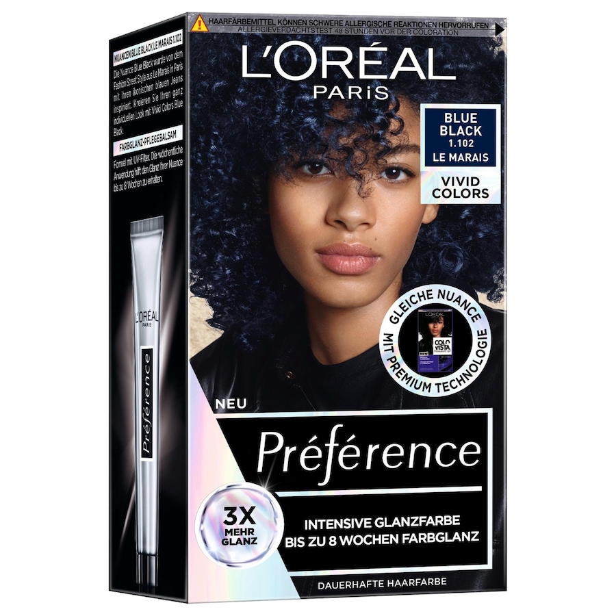 L’Oréal Paris Preference Vivid Colors Haarfarbe Nr. 1.102 - Blue Black Schwarz