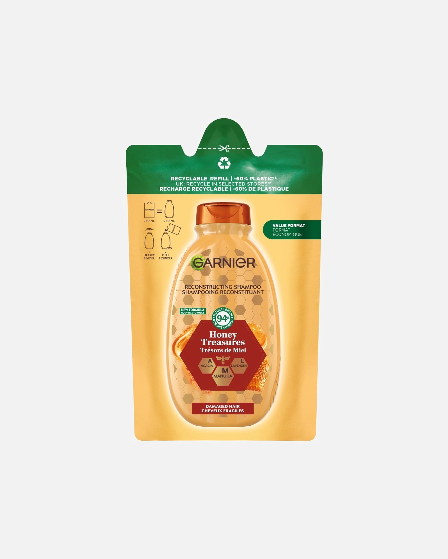 Shampoo für Unisex Garnier Wahre Schätze Honig Schätze reparierend 250 ml