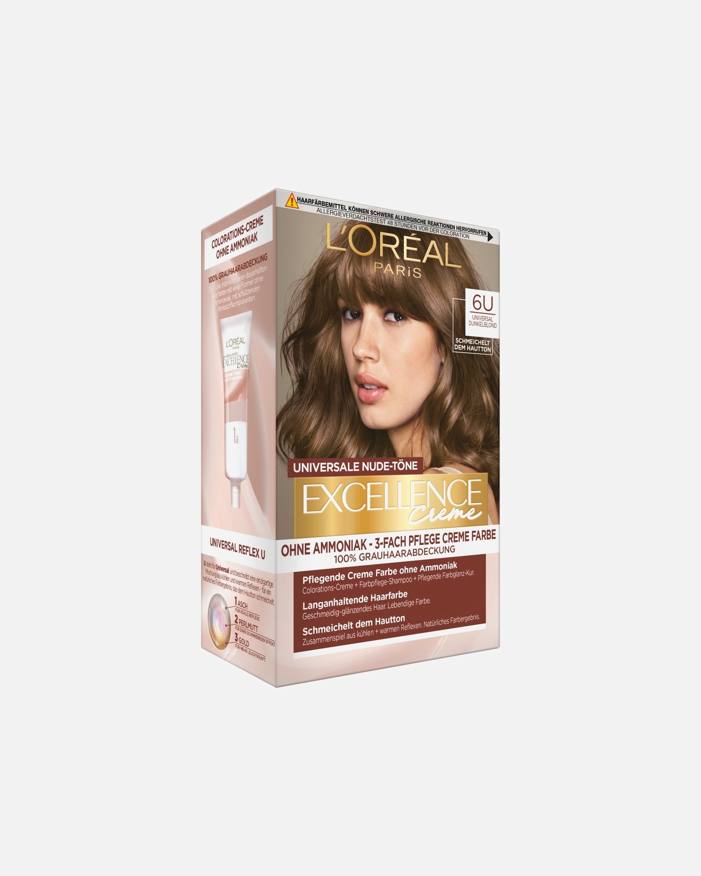 Haarfarbe für Unisex L’Oréal Paris Excellence Creme Universale Nude-Töne Nr. 6U - Dunkelblond