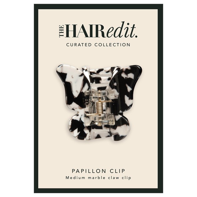 The Hair Edit Papillon Claw Clip – Black & White