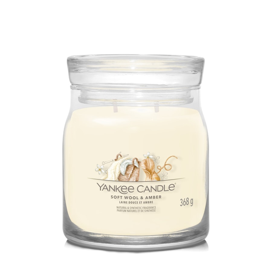 YANKEE CANDLE Soft Wool & Amber Kerze 368 g