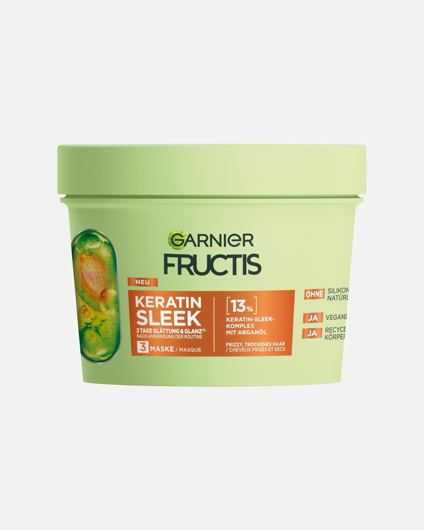 Haarmaske für Unisex Garnier Fructis Keratin Sleek 370 ml
