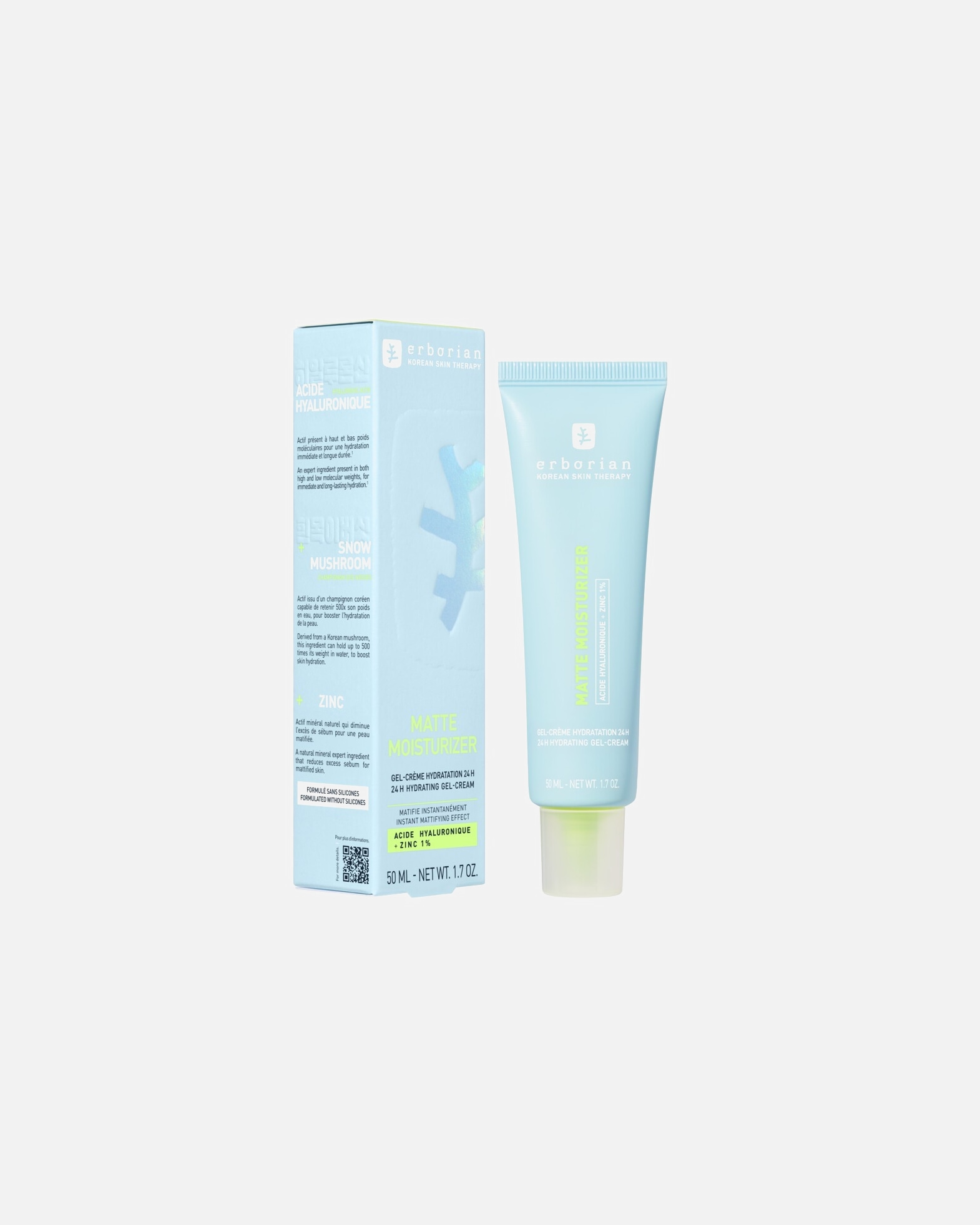Tagescreme für Unisex ERBORIAN Matte Moisturizer 50 ml