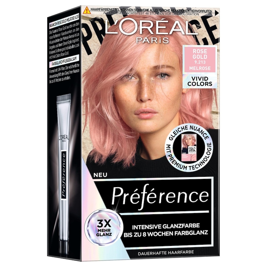 L’Oréal Paris Preference Vivid Colors Haarfarbe Nr. 9.213 - Rose Gold Rosegold