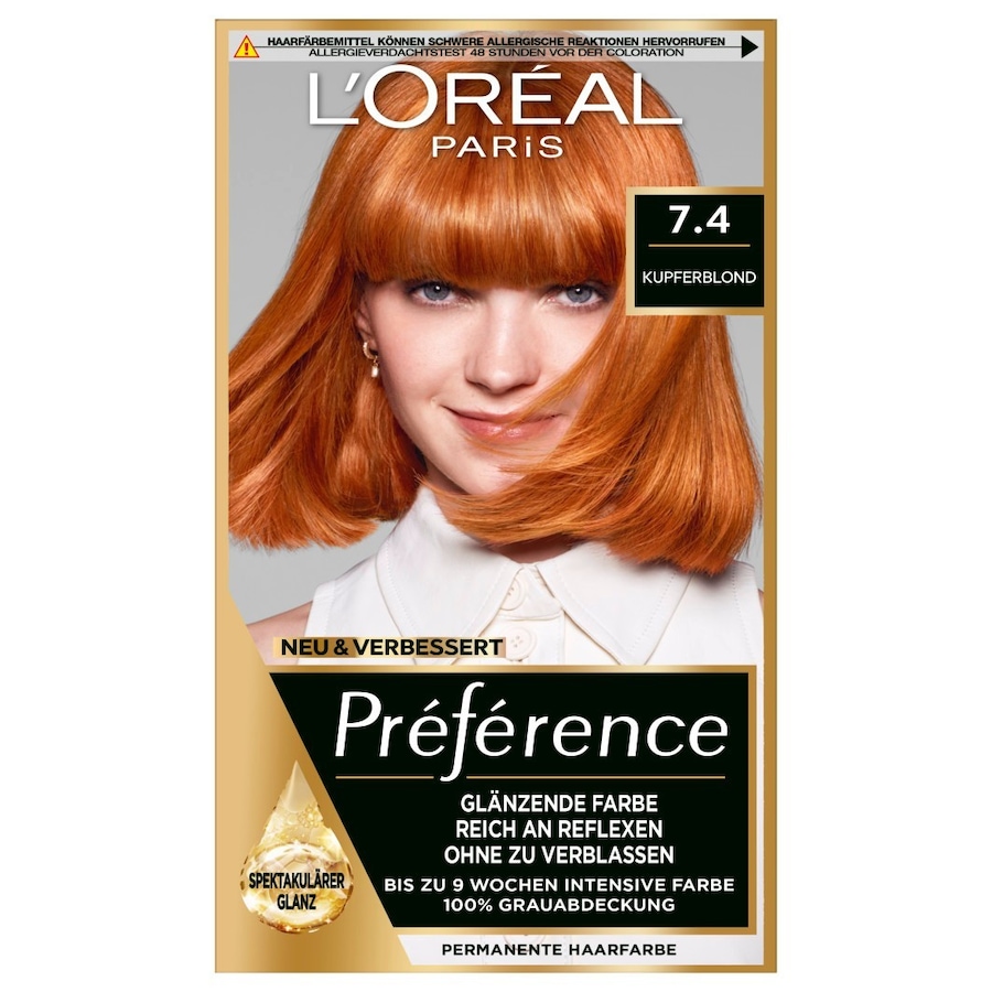 L’Oréal Paris Preference Haarfarbe Nr. 7.4 - Dublin Kupferblond Braun