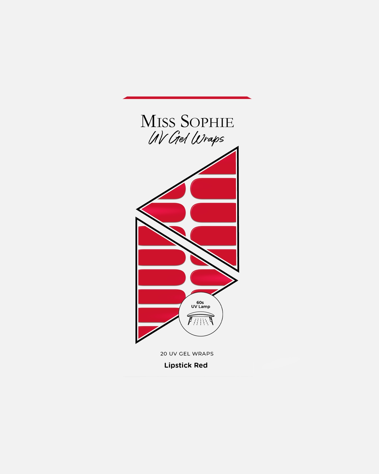 Nagelsticker für Unisex Miss Sophie 20 UV Gel Wraps LIPSTICK RED