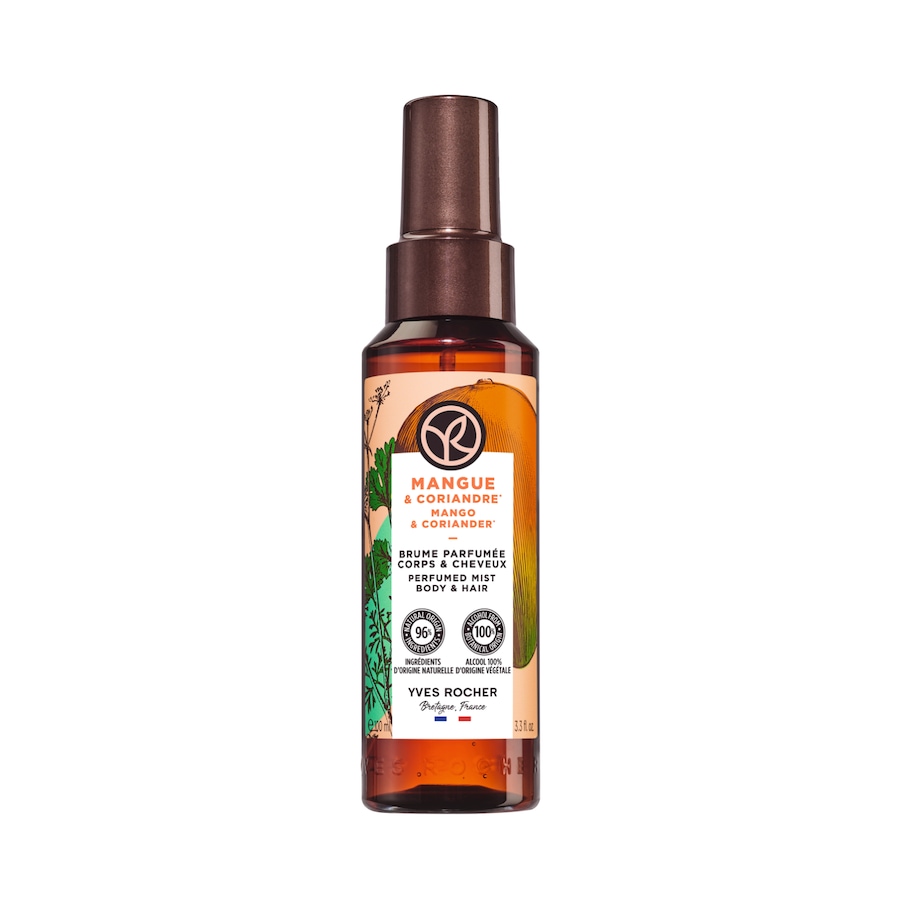 Yves Rocher Mango-Koriander Parfümiertes Duftspray Körper & Haare Bodyspray 100 ml Damen