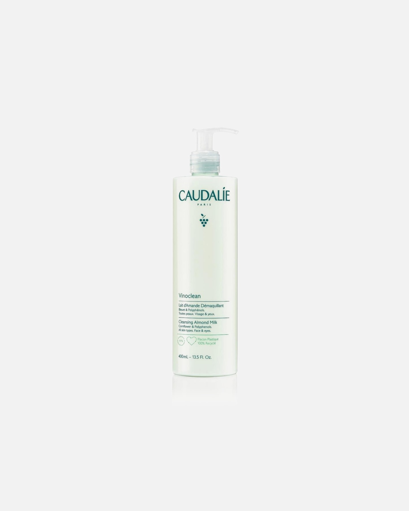 Reinigungsmilch für Unisex Caudalie Vinoclean Mandel 400 ml