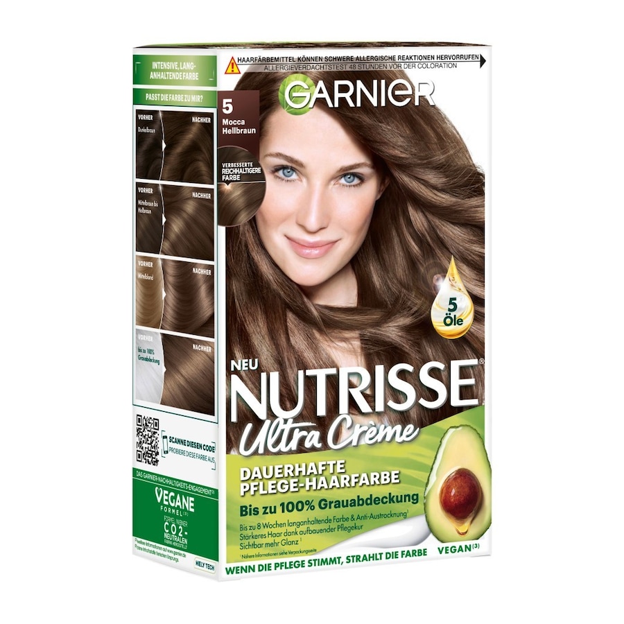 Garnier Nutrisse Ultra Crème Haarfarbe 050 Schwarz Damen