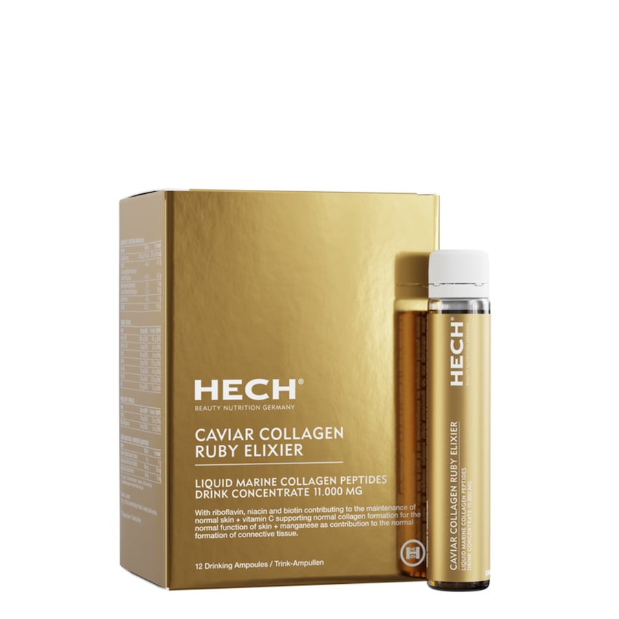HECH Caviar Collagen Ruby Elixier Nahrungsergänzung Haut 12 Ampullen 300 ml