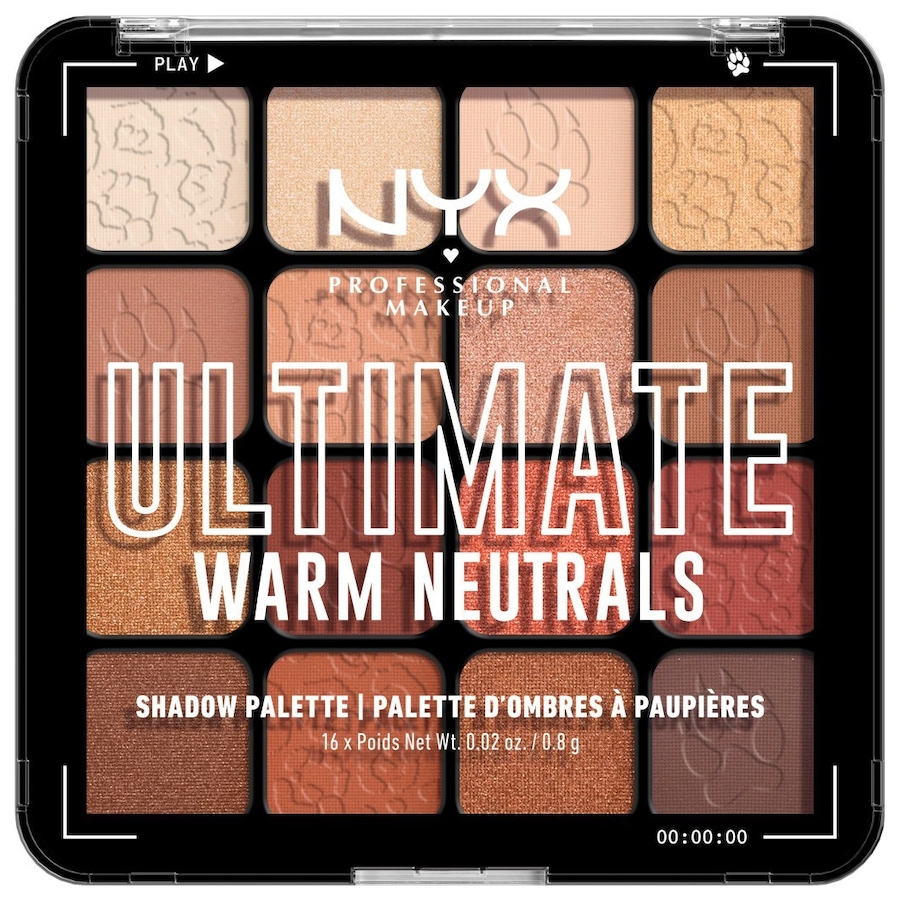 NYX Professional Makeup Ultimate Shadow Palette Lidschatten WARM NEUTRAL 12.8 g Braun