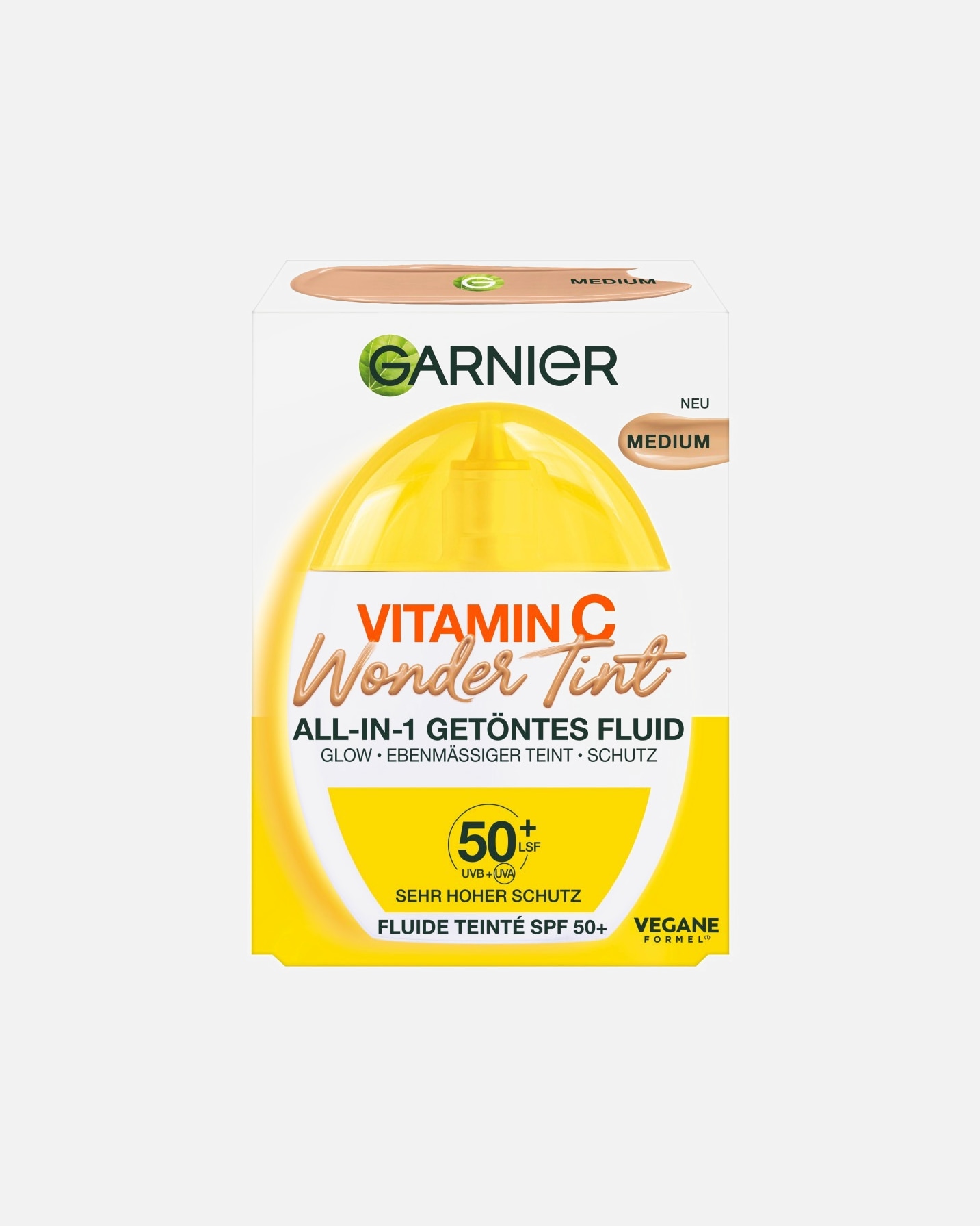Getönte Tagescreme für Unisex Garnier Vitamin C Wonder Tint All-In-1 Getöntes Fluid 40 ml