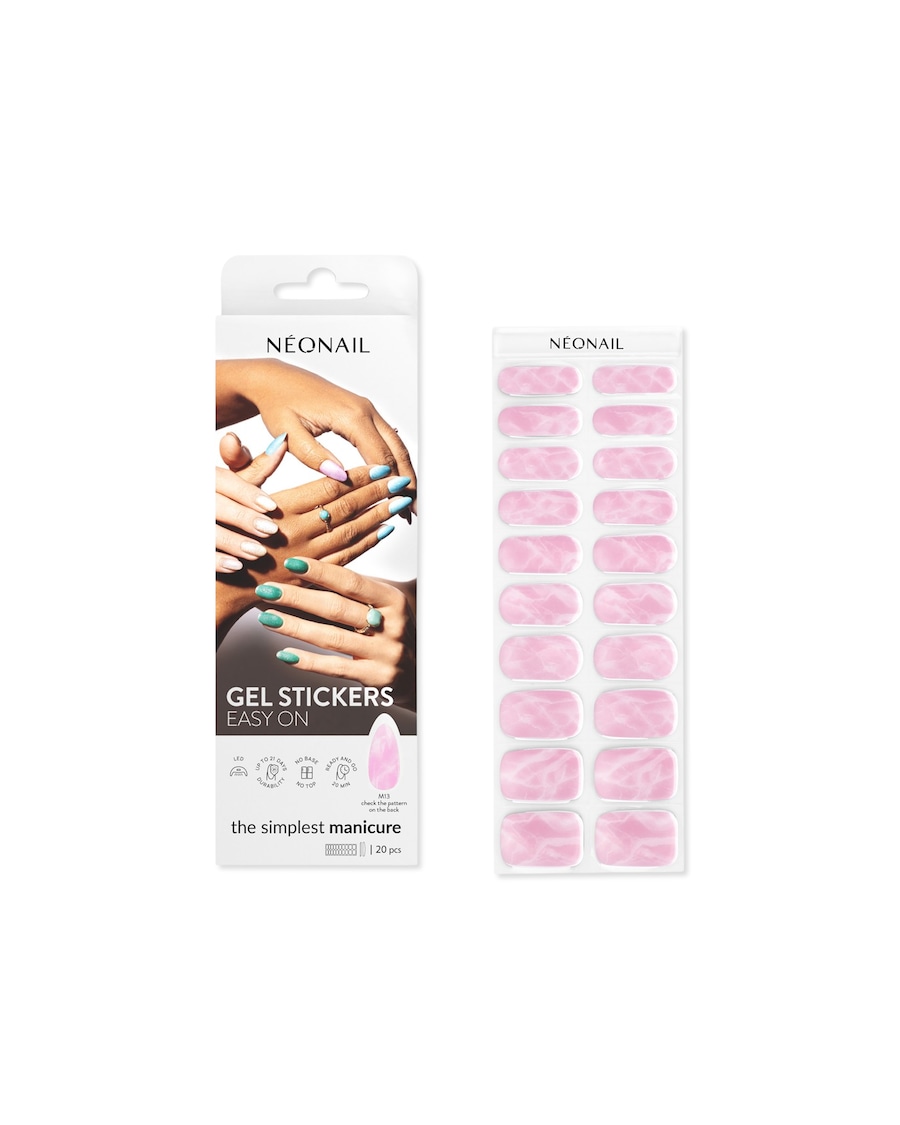 NEONAIL Gel Stickers Easy On Nagelsticker M13 Silber Damen