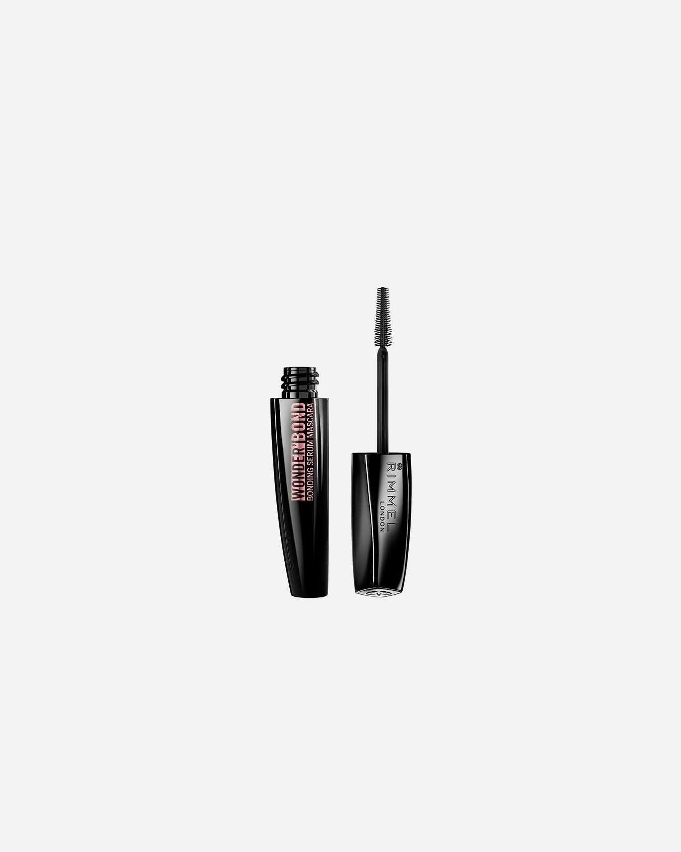 Mascara für Weiblich Rimmel London Rimmel Wonder Bond wydłużający tusz do rzęs z wzmacniajacym serum bondingowym i biotyną nr 001 Black, 11 ml 11 ml