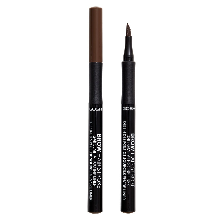 Gosh Copenhagen Brow Hair Stroke 24H Semi-Tattoo Ink Pen Augenbrauenstift 003 Dark Brown 1 ml Braun