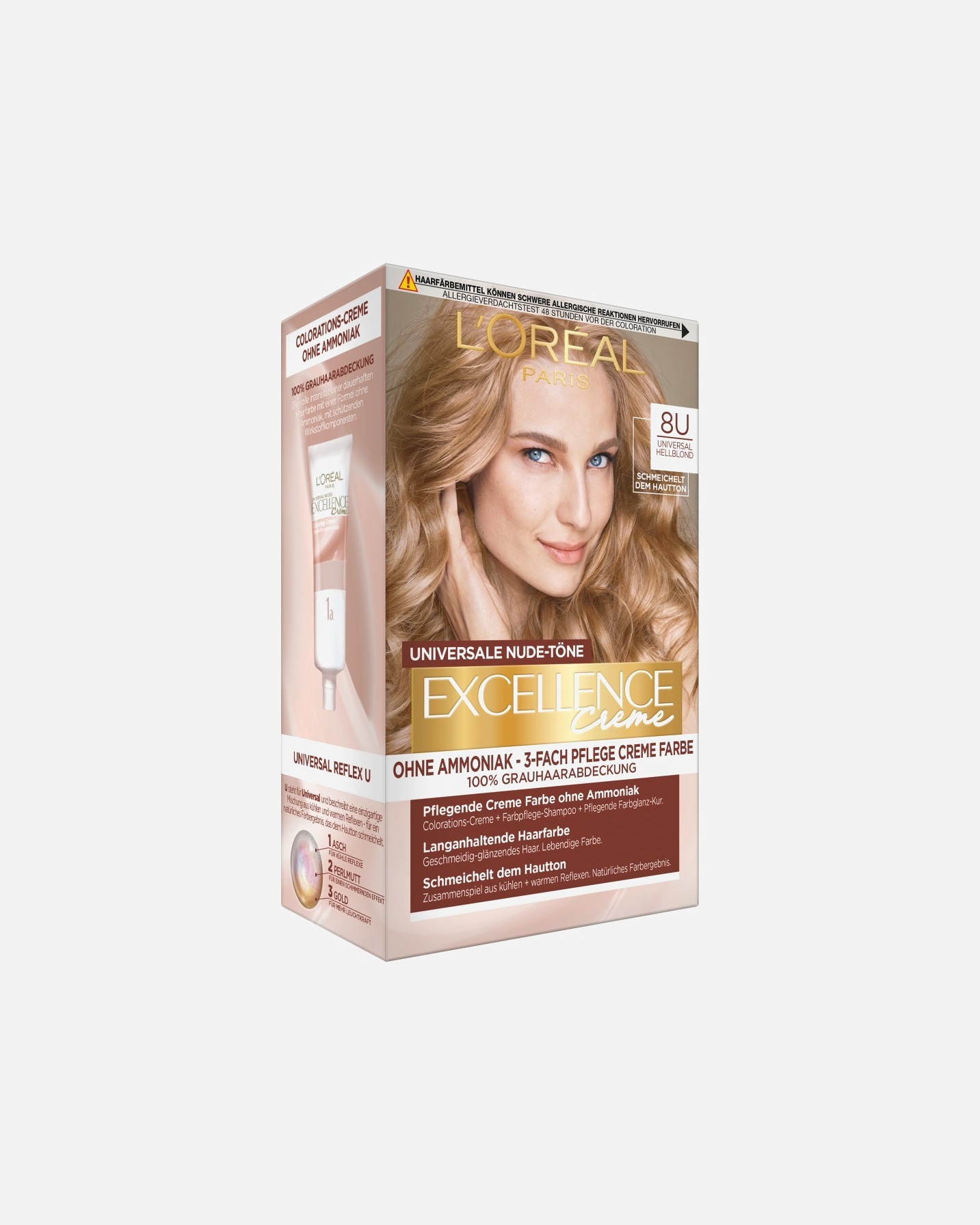 Haarfarbe für Unisex L’Oréal Paris Excellence Creme Universale Nude-Töne 8U - HELLBOND