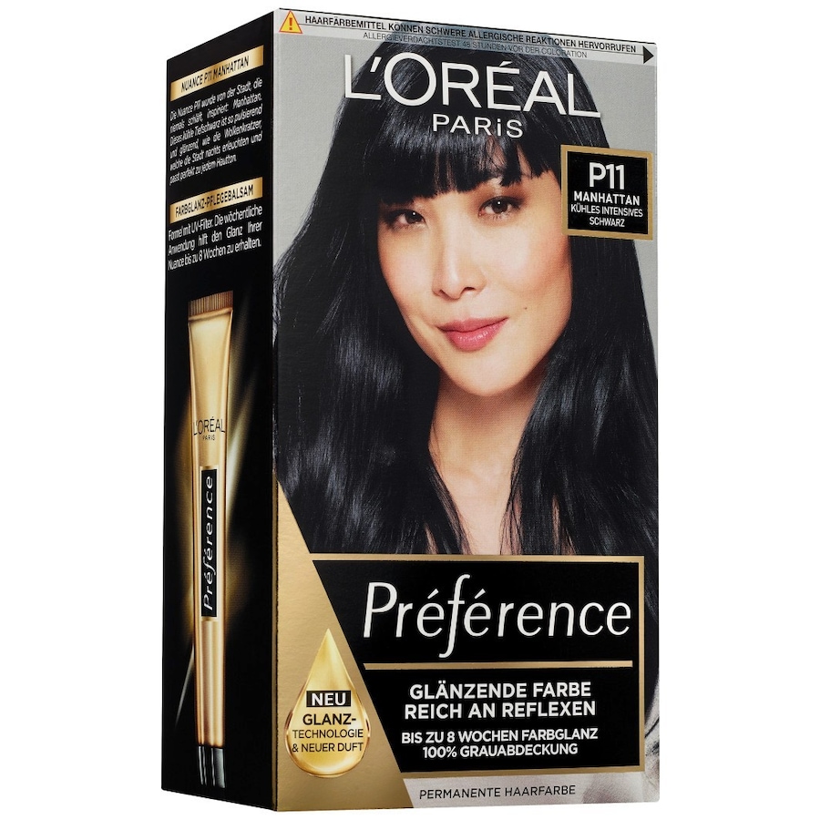 L’Oréal Paris Preference Haarfarbe P11 - KÜHLES INTENSIVES SCHWARZ Schwarz