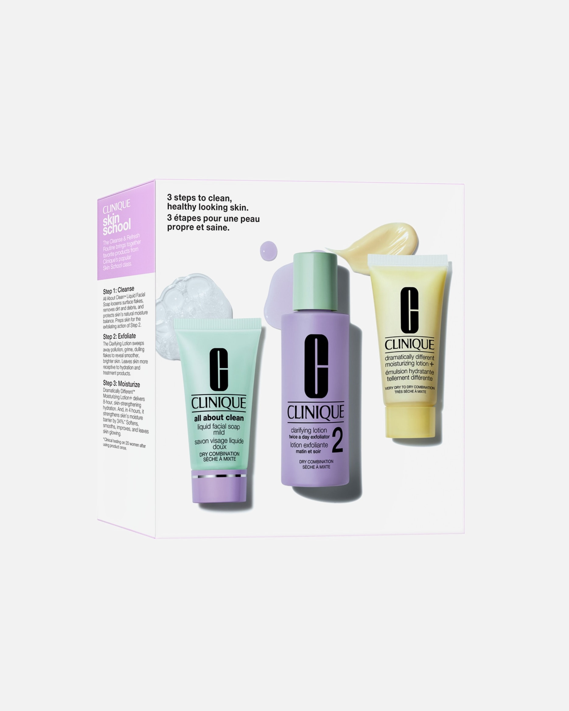 Gesichtspflegeset für Unisex Clinique 3-Phasen-Systempflege Mini Kits 3 Step Skin 2 1 Stk.