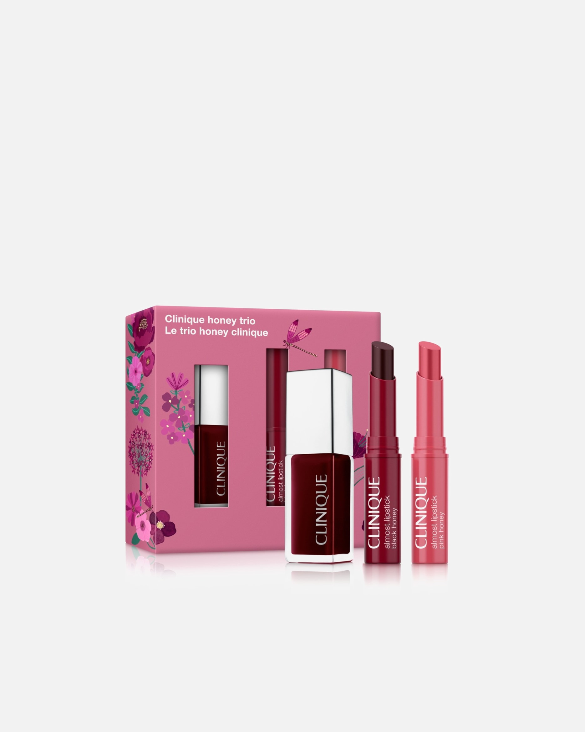 Lippen Make-up Set für Unisex Clinique Pop Honey Trio 1 Stück