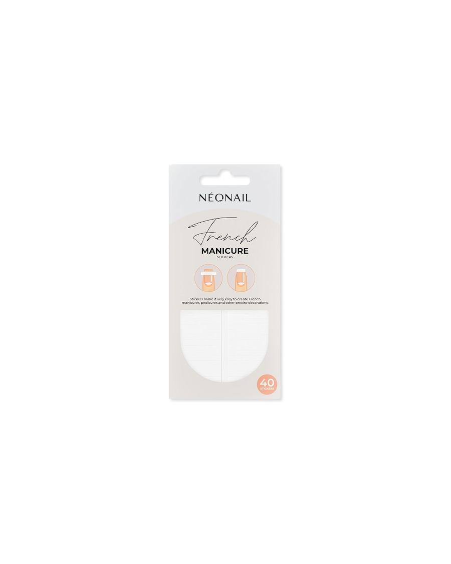 NEONAIL GERADE Nagelsticker Weiss