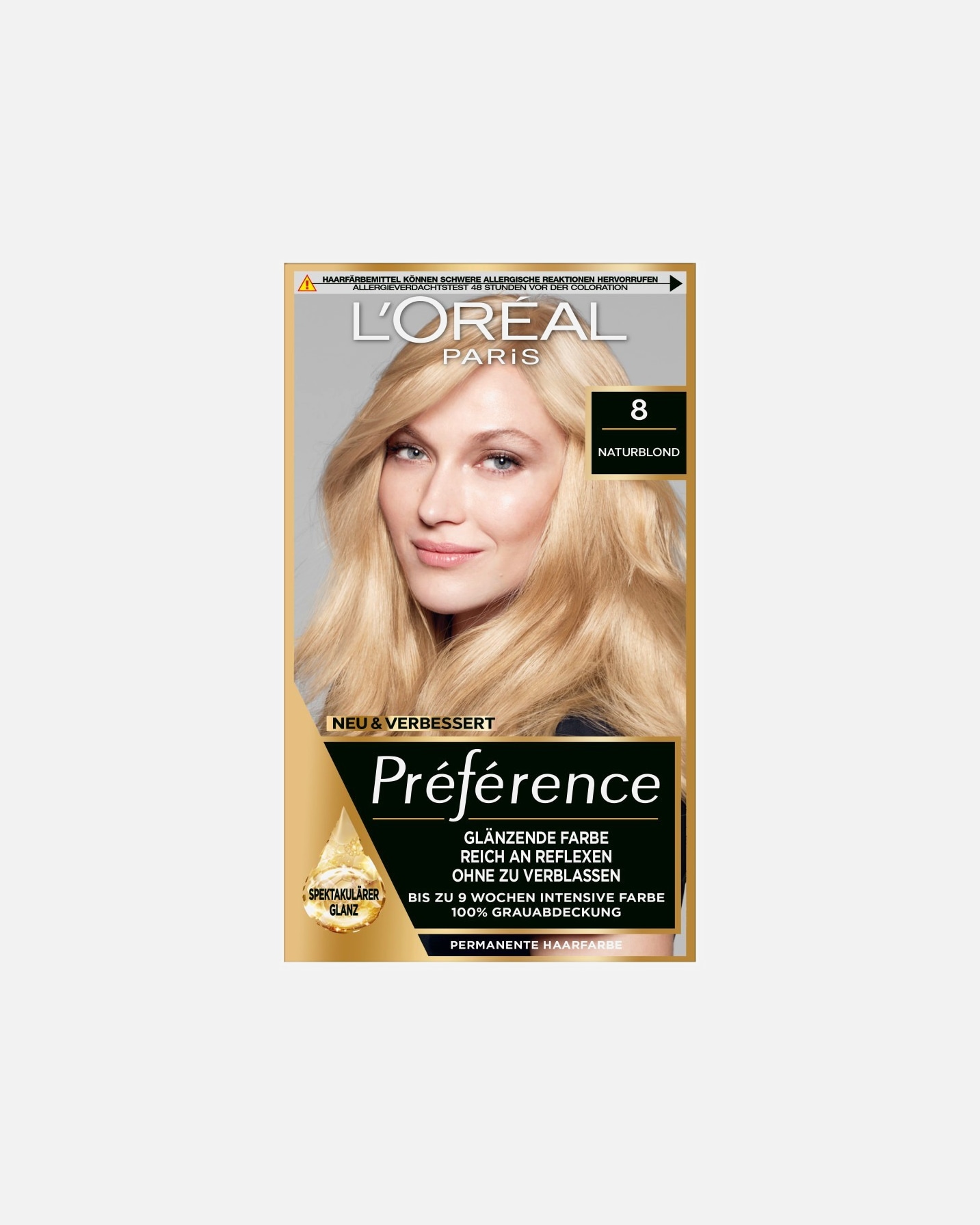 Haarfarbe für Unisex L’Oréal Paris Preference Nr. 8 - Naturblond