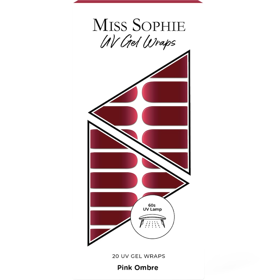 Miss Sophie 20 UV Gel Wraps Nagelsticker PINK OMBRE Rosegold