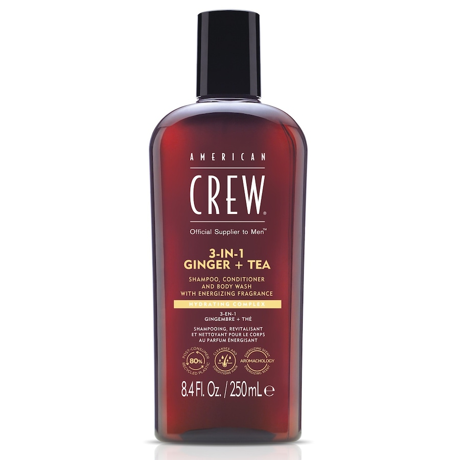 American Crew 3In1 Ginger & Tea Shampoo 250 ml Herren