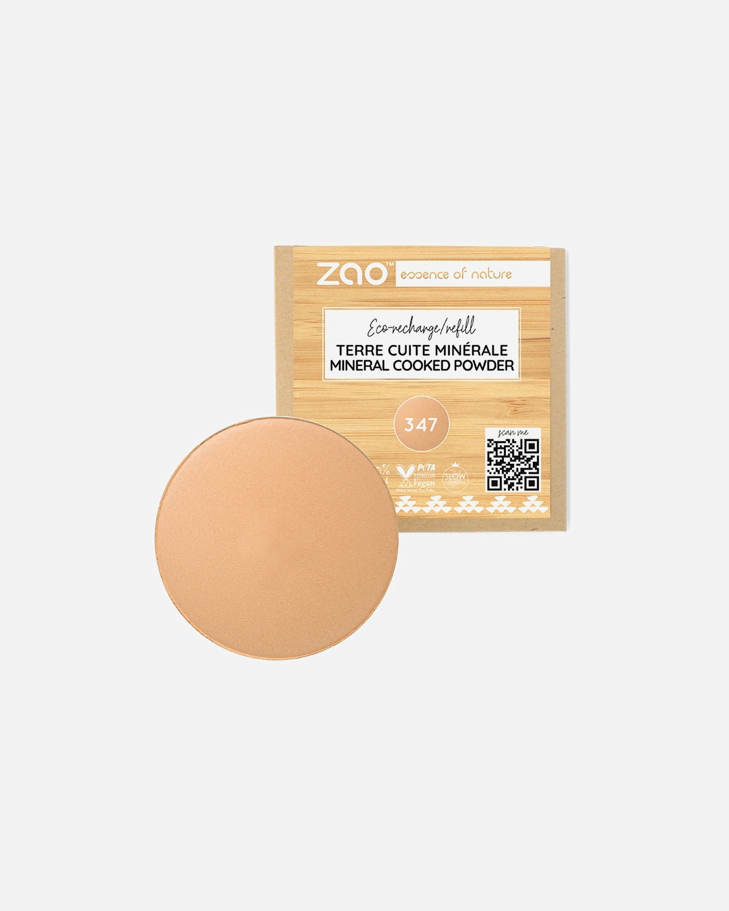 Bronzer für Unisex ZAO Bamboo Cooked Powder Matt 347 - NATURAL GLOW