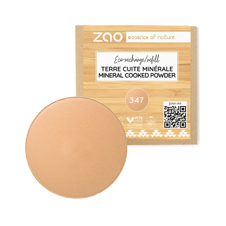 ZAO Bamboo Cooked Powder Matt Bronzer 347 - NATURAL GLOW 15 g Hellbraun